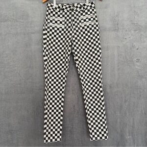 BDG Urban Outfitters slim fit black and white checkered pants sz 28 cotton